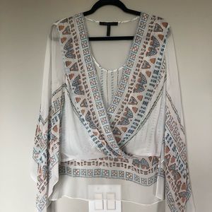 NWOT BCBG Silk Boho Top